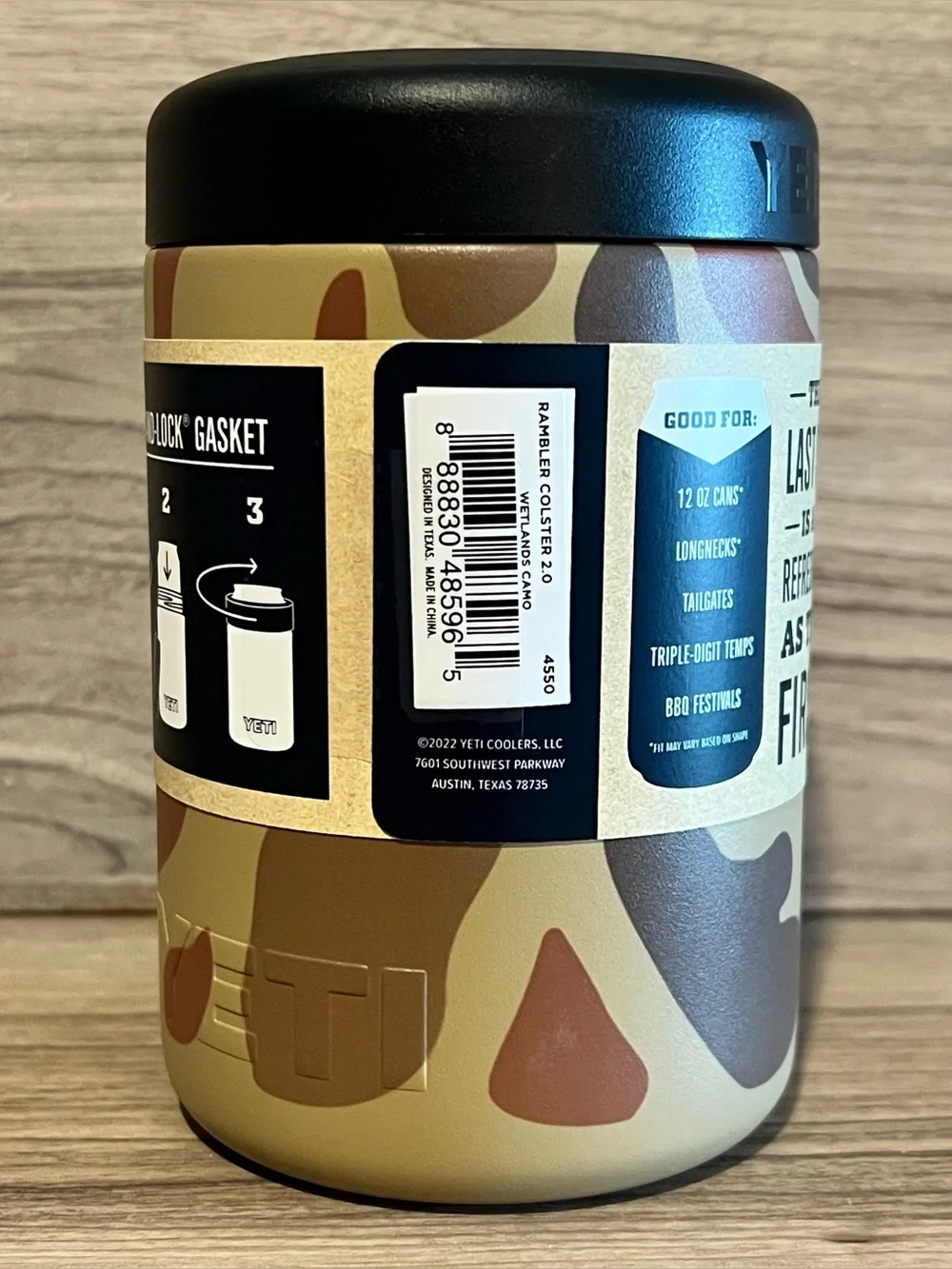 YETI Rambler Colster 12 oz Can Insulator (Wetlands Camo)